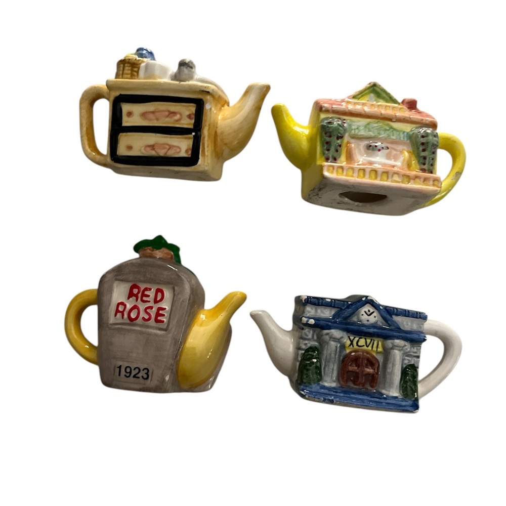 Yellow and Blue Decorative Teapot Set for Coffee & Tea Accessories